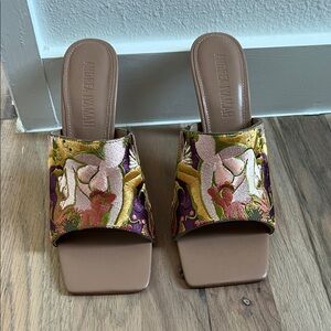 Andrea Iyamah Floral Embroidered Mules - Multicolor